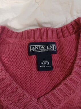 Lands End Pink Sweater